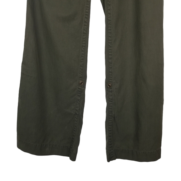 J. Crew City Fit Olive Green Silk Blend Convertible Pants Women's Size 2 - Picture 3 of 8
